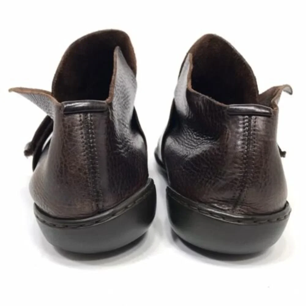 Trippen Mens Leather Strap Shoes Size 40 Brown